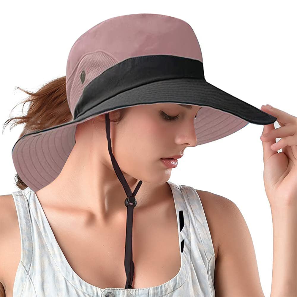 Rosoz Women's UV Protection Foldable Mesh Wide Brim Sun Bucket Hat for Summer Hiking and Beach
| Rosoz Women's UV Prote