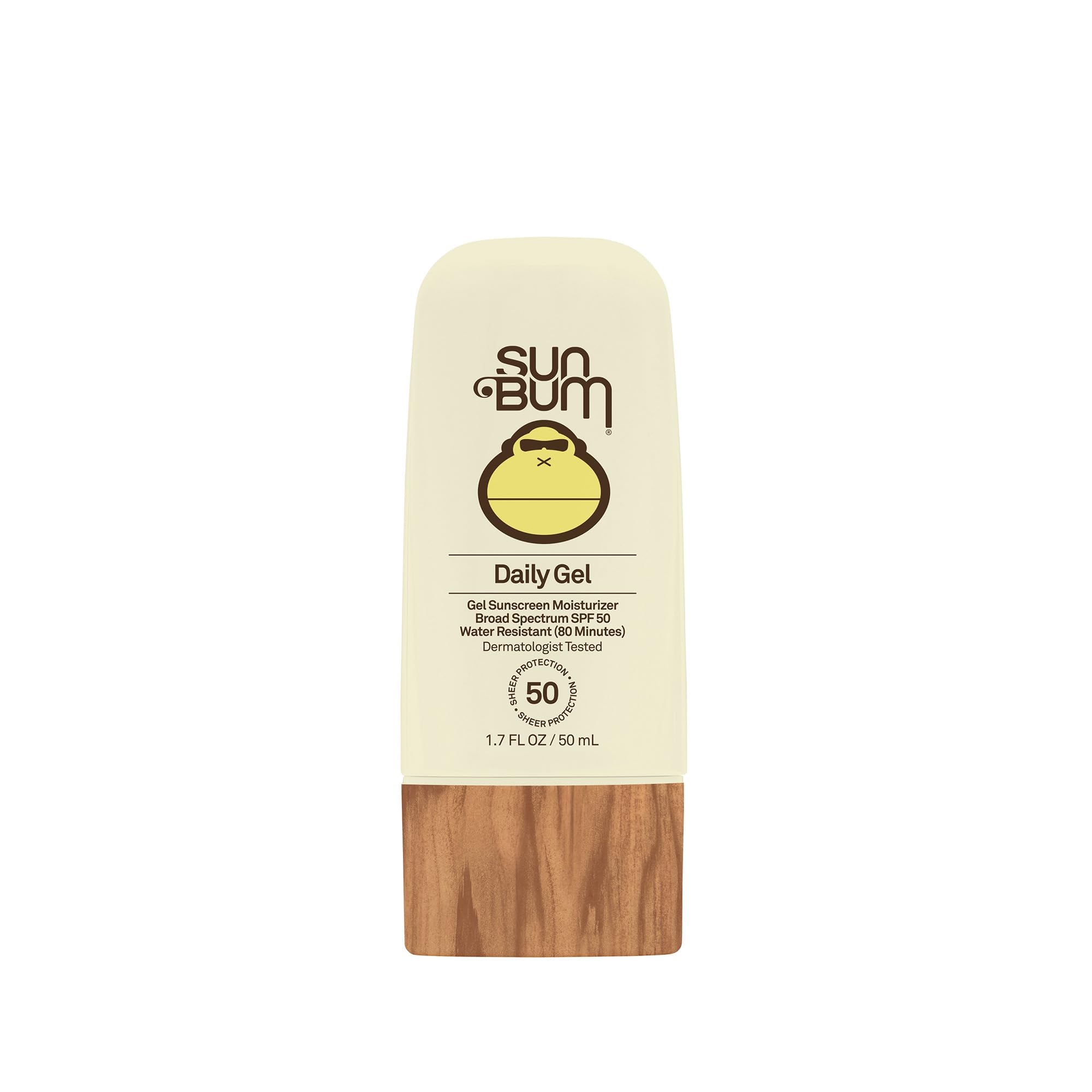 Sun Bum Daily SPF 50 Clear Gel Face Sunscreen - Broad Spectrum Moisturizing Facial Sunscreen with Vitamin E - Vegan and