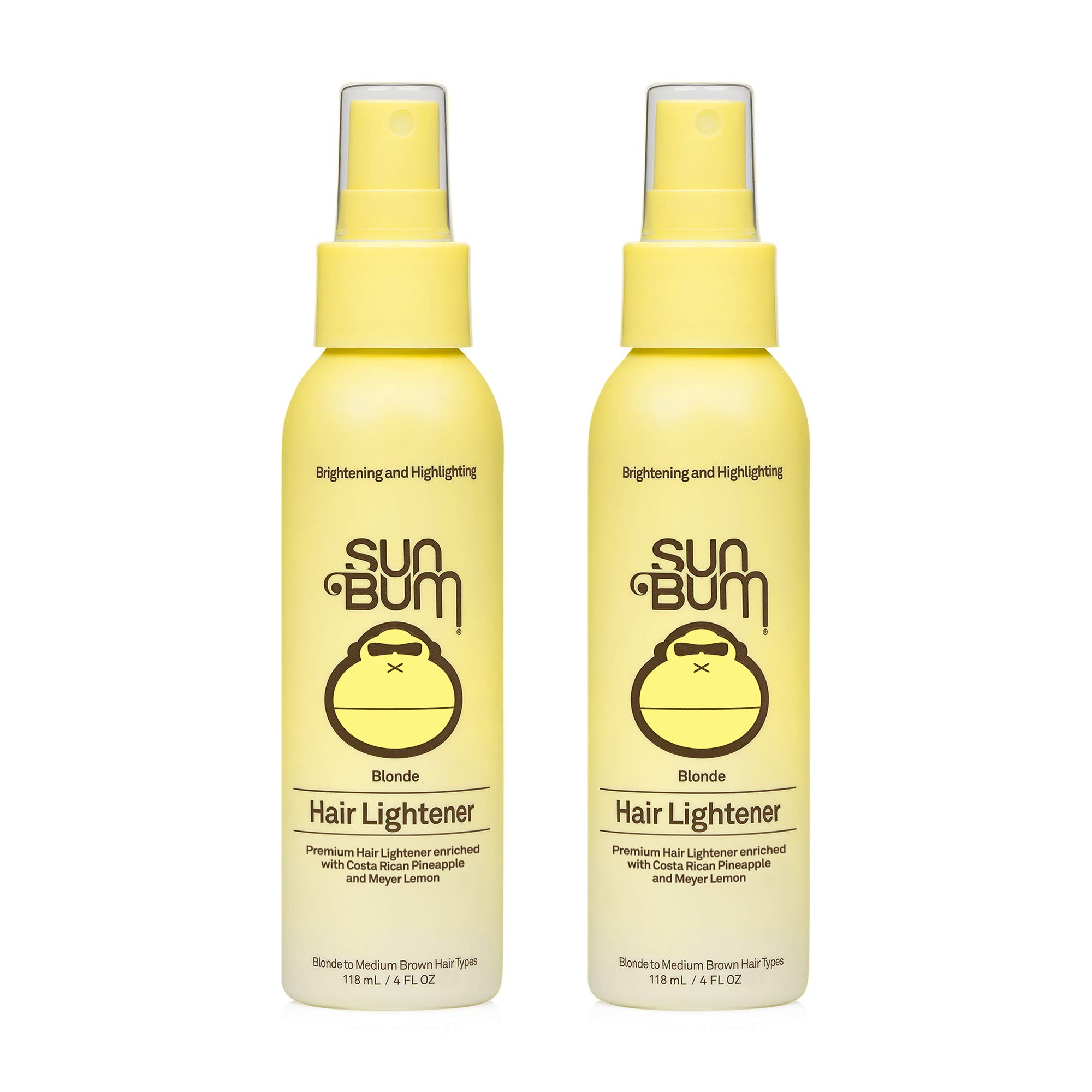 Sun Bum Blonde Hair Lightener - Vegan, Paraben, Gluten and Cruelty-Free Color Enhancing Brightener for Blondes | 2 Pack