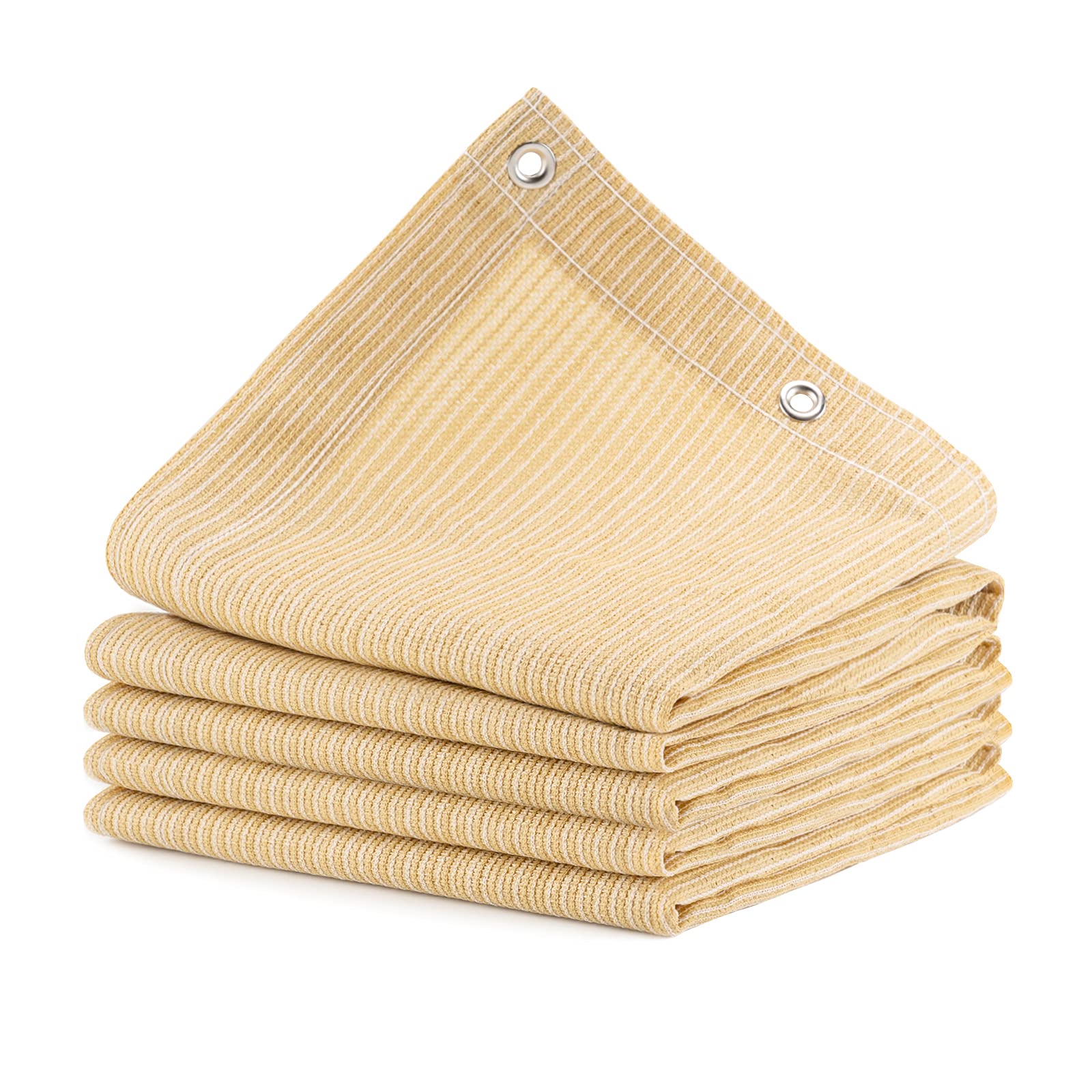 Outdoor Sun Shade Cloth 6' x 20' UV Protection Heat Resistant Patio Shade for Deck and Backyard (6x20 FT,Wheat)
| Heat