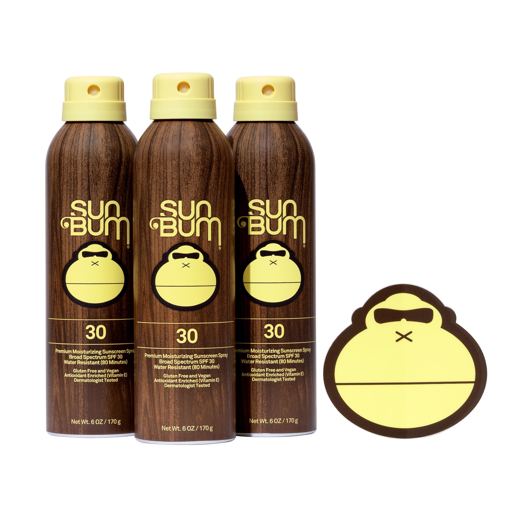 Sun Bum Original Moisturizing Sunscreen Spray SPF 30 for Outdoor Activities, Beach Lovers, Water Sports Protection, Wide